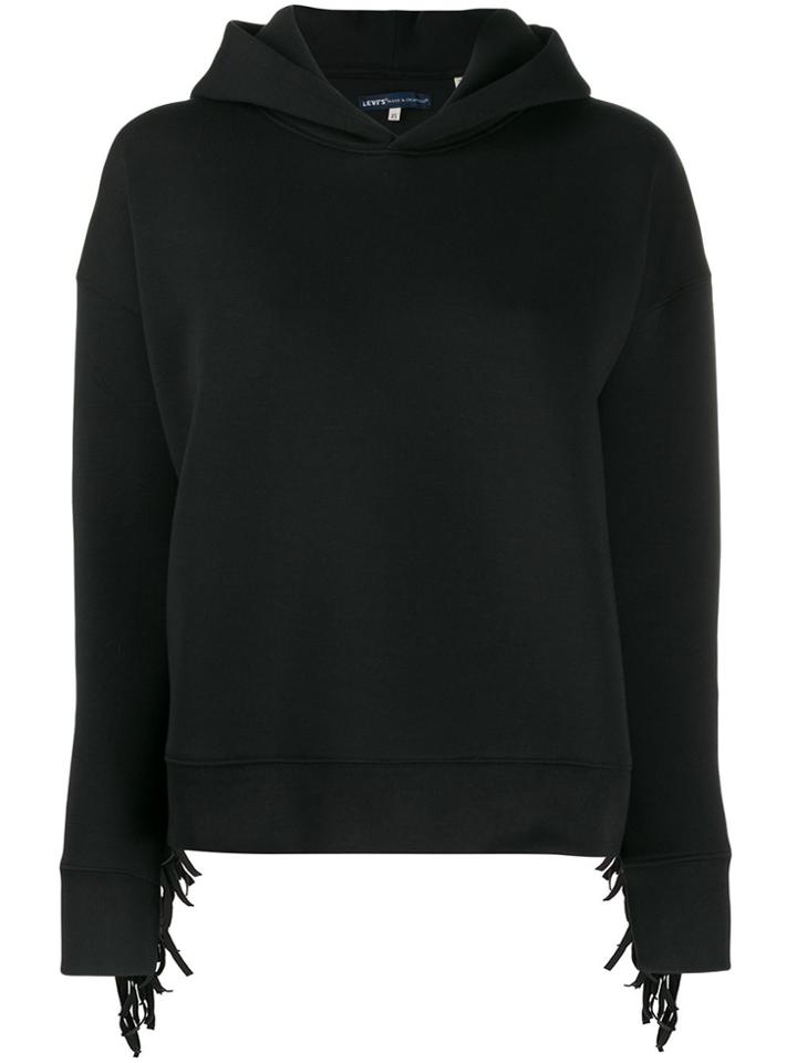 Levi's: Made & Crafted Fringe Detail Hoodie - Black