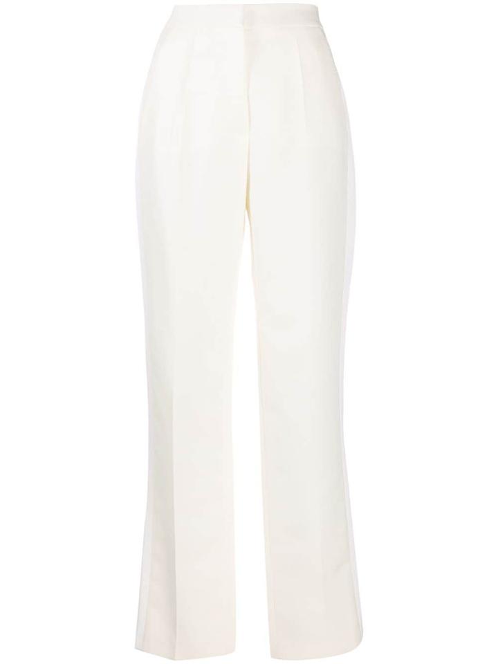 Stella Mccartney High-waisted Straight-leg Trousers - White