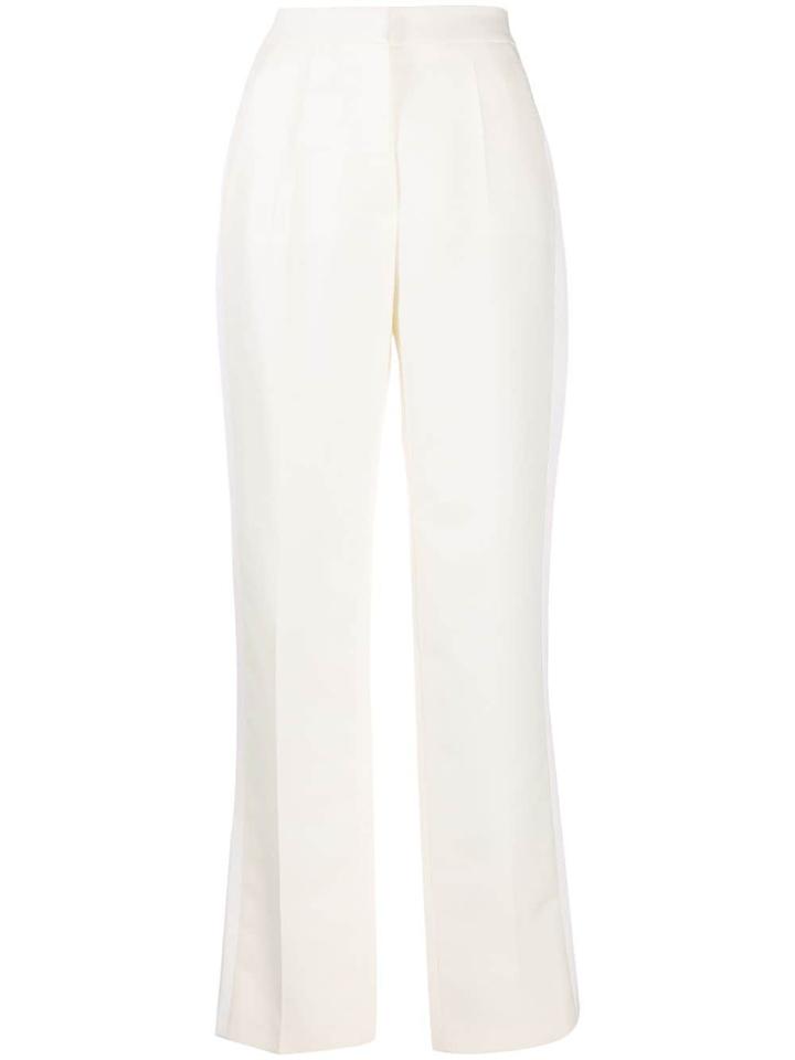 Stella Mccartney High-waisted Straight-leg Trousers - White