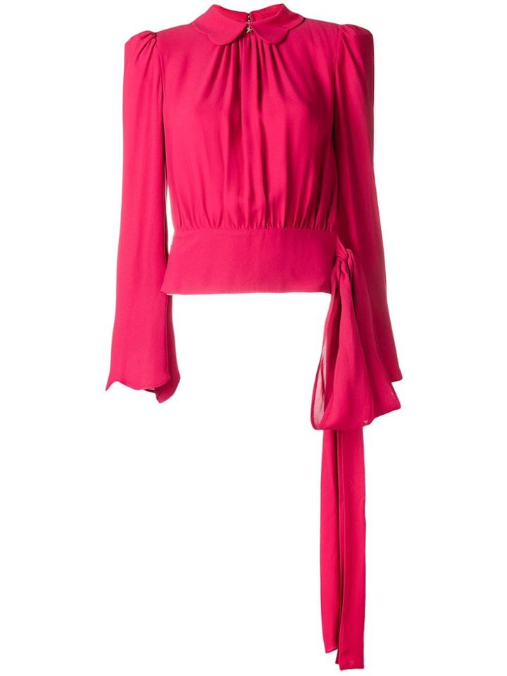 Elisabetta Franchi Loose Flared Blouse - Pink & Purple