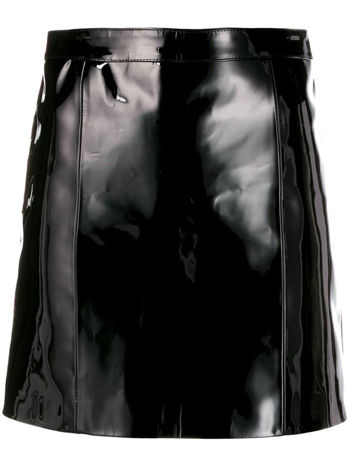Manokhi Fitted Patent Leather Skirt - Black