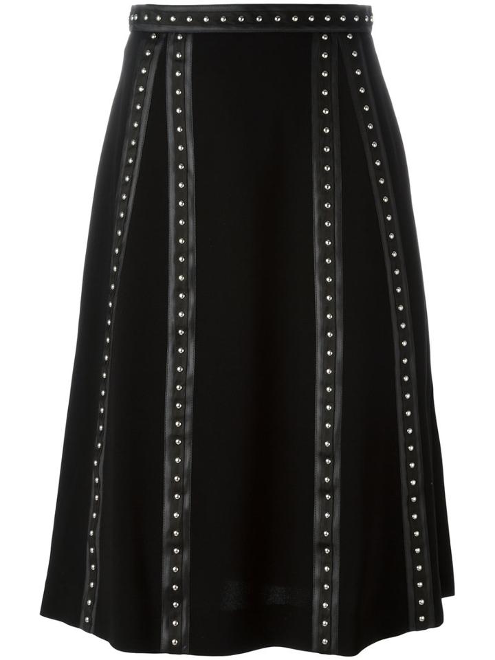 Altuzarra Studded Trim Skirt, Women's, Size: 36, Black, Triacetate/polyester