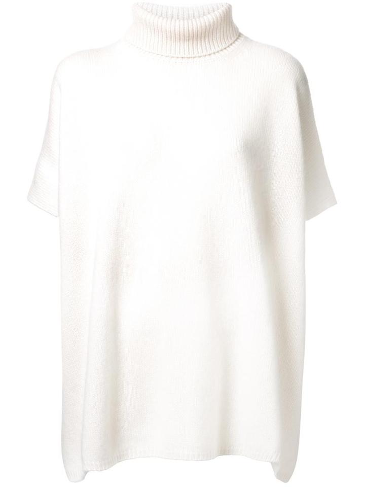 Ermanno Scervino Turtleneck Shortsleeved Jumper, Women's, Size: Medium, White, Cashmere