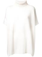 Ermanno Scervino Turtleneck Shortsleeved Jumper, Women's, Size: Medium, White, Cashmere