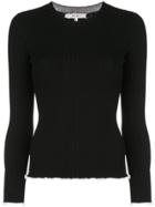Milly Ribbed Knit Sweater - Black