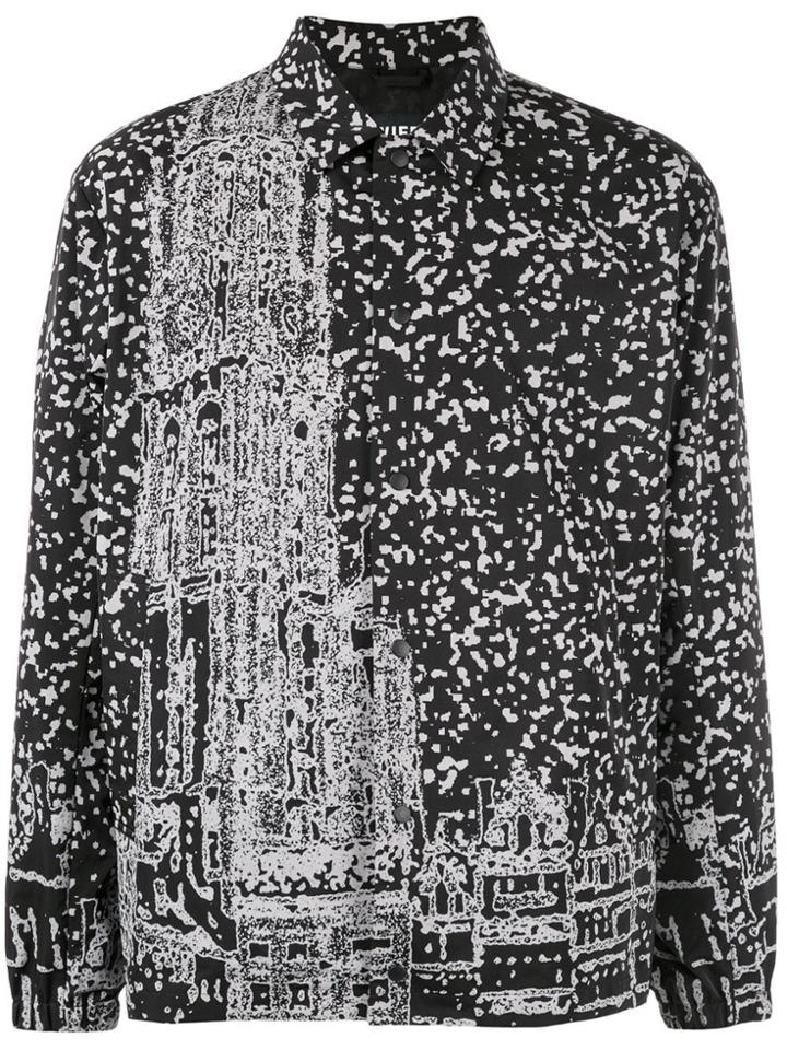 Th X Vier Antwerp Photo-effect Print Shirt Jacket - Black
