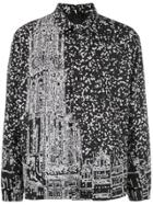 Th X Vier Antwerp Photo-effect Print Shirt Jacket - Black