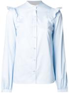 Michael Michael Kors Frill Sleeve Shirt - Blue