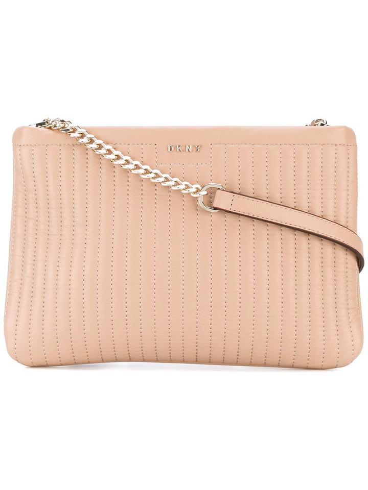 Dkny - Quilted Crossbody Bag - Women - Leather - One Size, Nude/neutrals, Leather