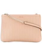 Dkny - Quilted Crossbody Bag - Women - Leather - One Size, Nude/neutrals, Leather