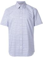 Gieves & Hawkes Striped Short-sleeve Shirt - Blue