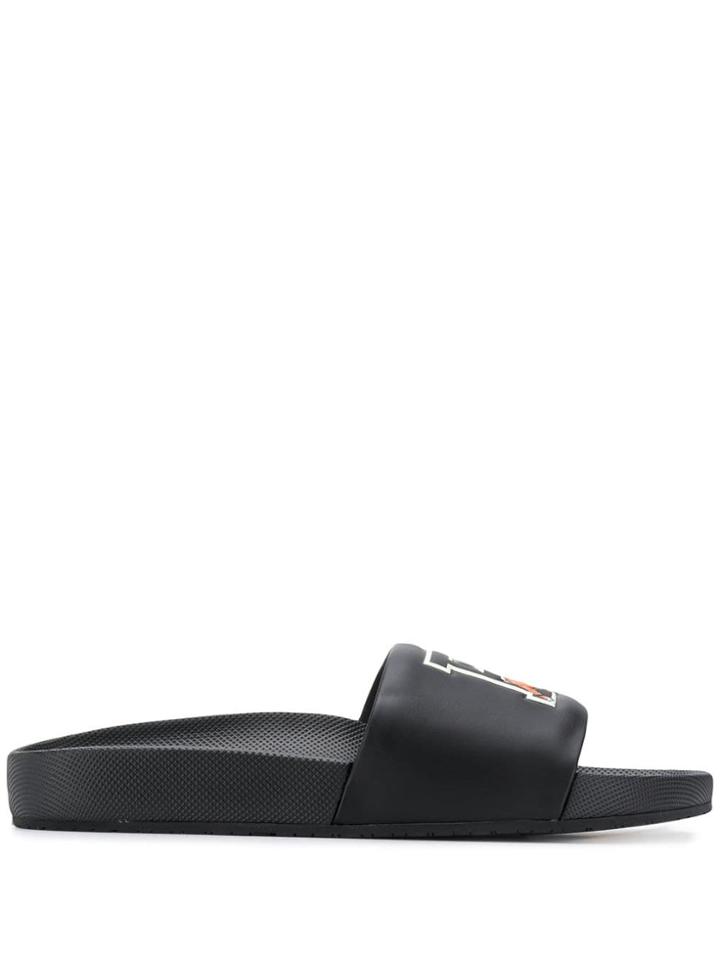 Polo Ralph Lauren Cayson Tiger Slides - Black