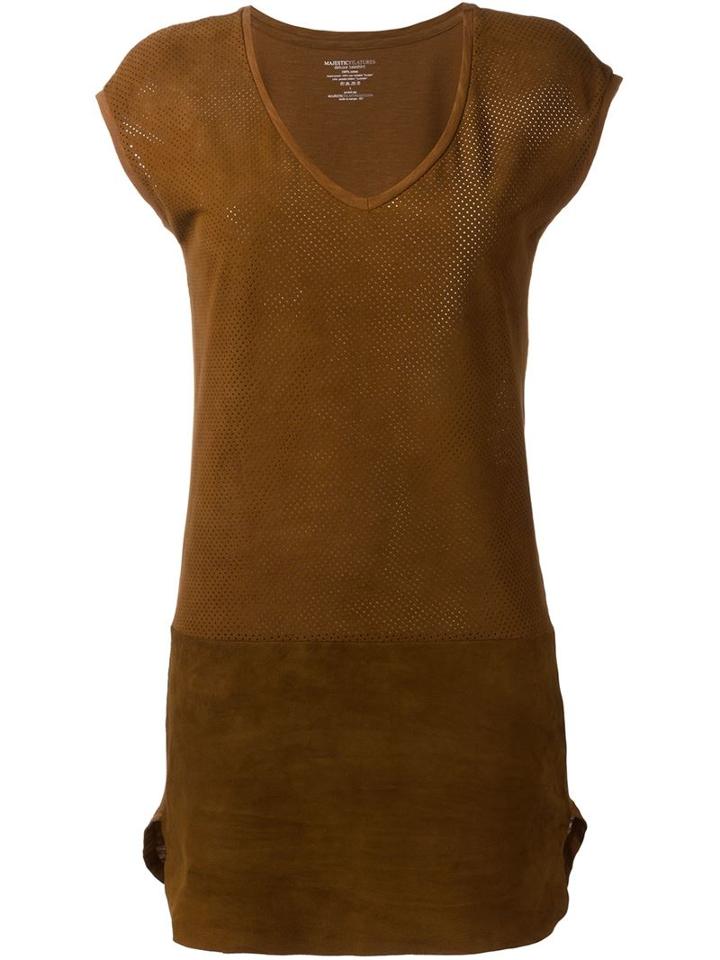 Majestic Filatures Perforated Leather Dress