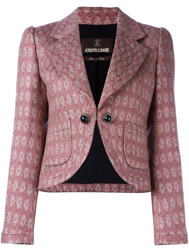 Roberto Cavalli Cropped Tweed Jacket