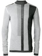 Rick Owens Geometric Print Sweater, Men's, Size: Xl, Grey, Cotton