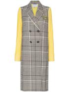 Mira Mikati Double-breasted Contrast Sleeve Coat - Black