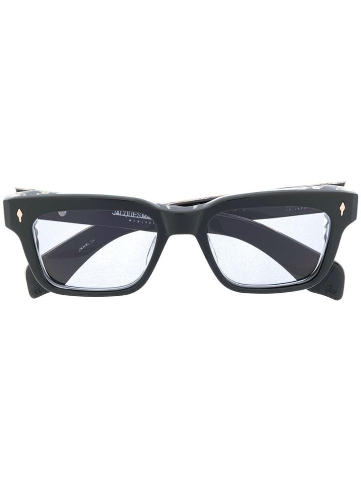 Jacques Marie Mage Square Frame Optical Glasses - Black