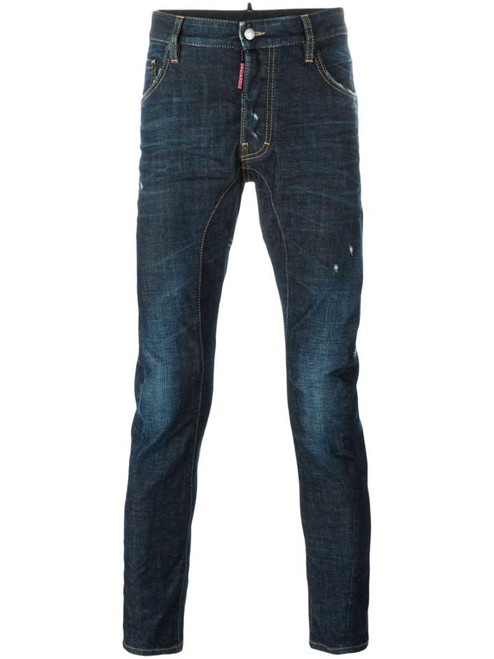 Dsquared2 Tidy Biker Jeans, Men's, Size: 52, Blue, Cotton/spandex/elastane/polyester