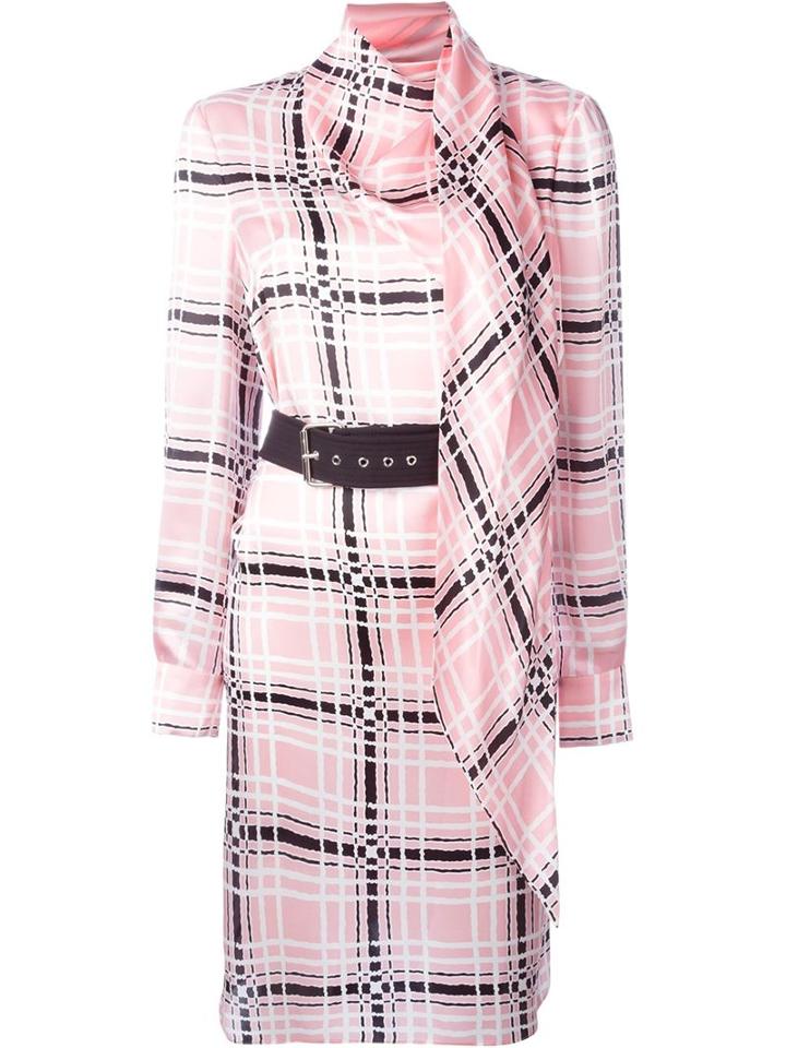 Emanuel Ungaro Belted Dress, Women's, Size: 46, Pink/purple, Silk