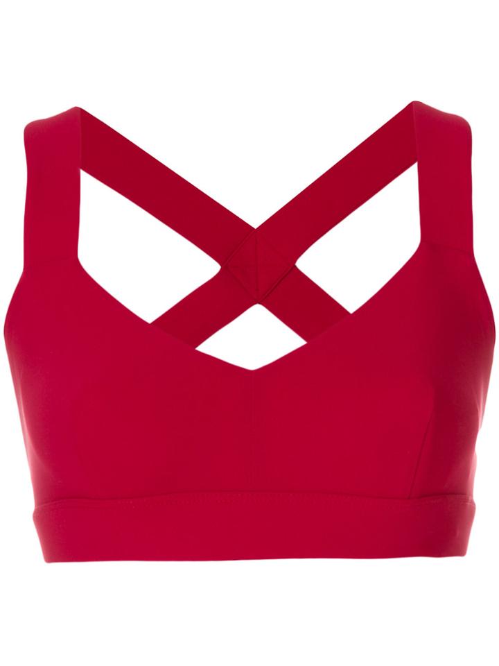 No Ka' Oi Crossed Back Sports Bra - Red