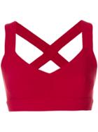 No Ka' Oi Crossed Back Sports Bra - Red