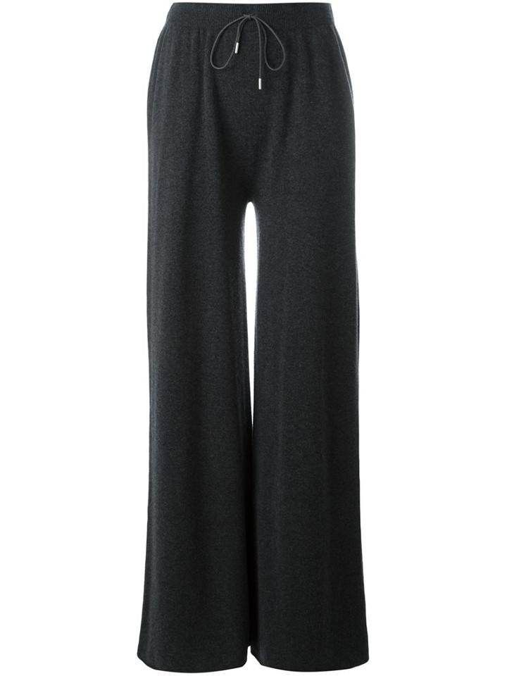 Fabiana Filippi Flared Trousers, Women's, Size: 42, Grey, Silk/cashmere/virgin Wool