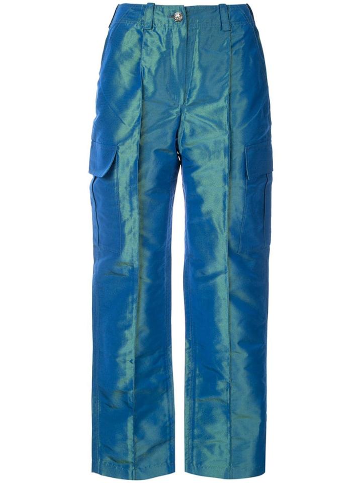 Chanel Vintage Straight-leg Pants - Blue
