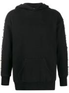 Htc Los Angeles Stud-embellished Relaxed-fit Hoodie - Black