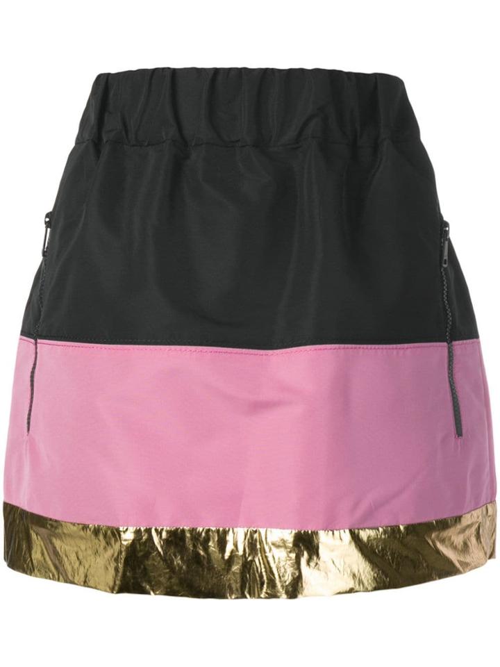 No21 Colour Block Skirt - Black