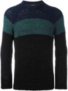 Roberto Collina Woven Contrast Panel Jumper, Men's, Size: 48, Black, Cotton/nylon