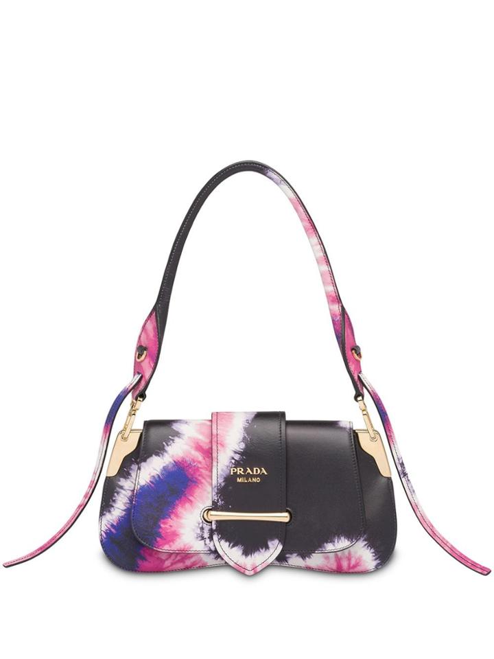 Prada Sidonie Tie-dye Shoulder Bag - Black