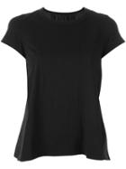 Sacai Cupro Insert T-shirt, Women's, Size: 2, Black, Cotton/cupro