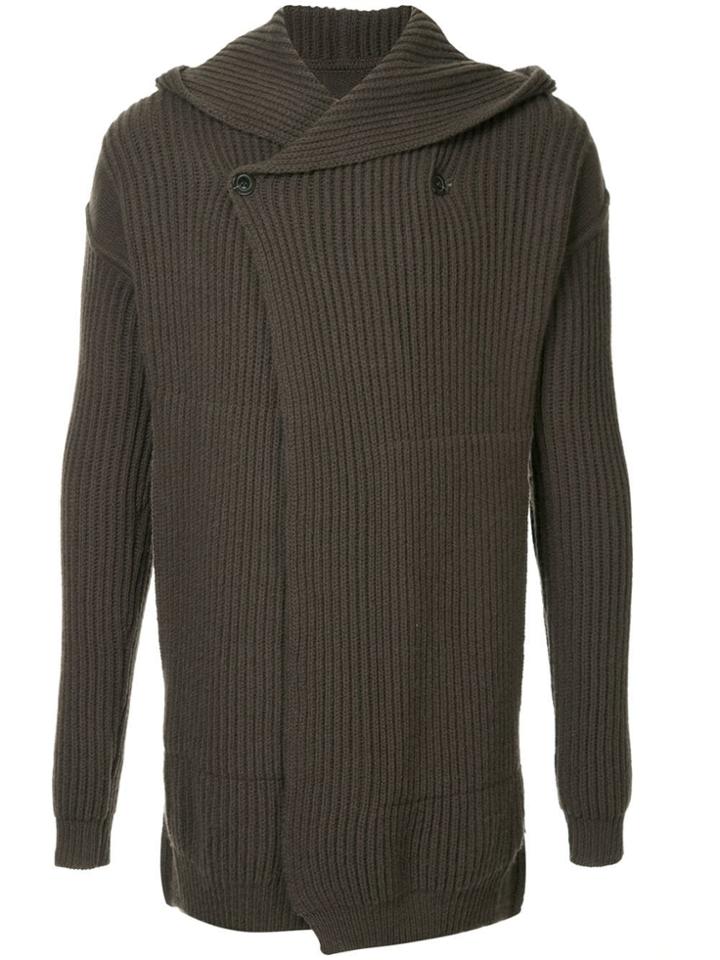 Rick Owens Hooded Cardigan - Grey