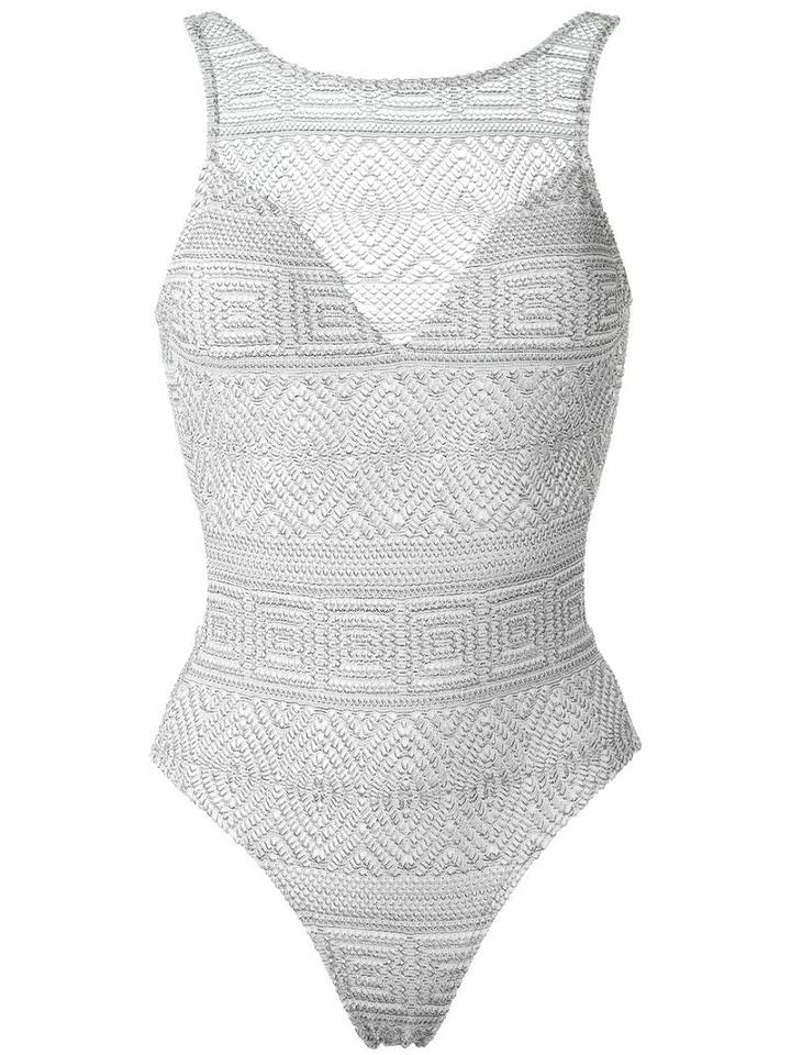 Lygia & Nanny Lace Swimsuit, Women's, Size: 40, Grey, Polyamide/spandex/elastane