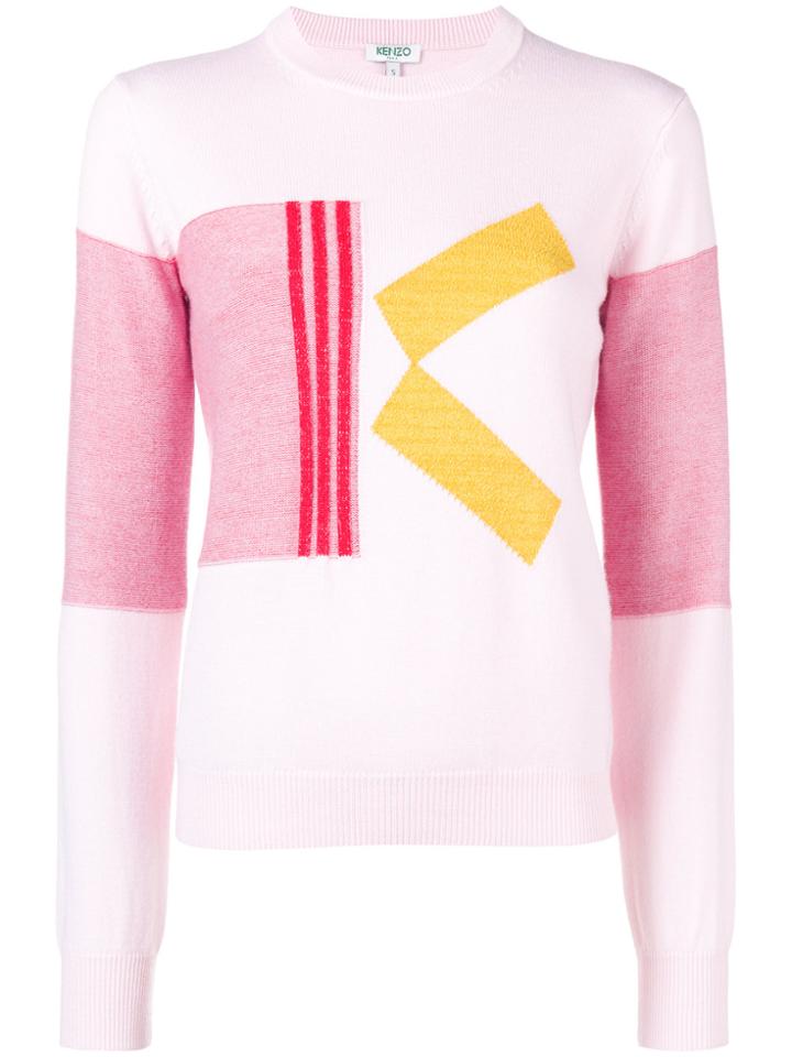 Kenzo K Knit Jumper - Pink & Purple