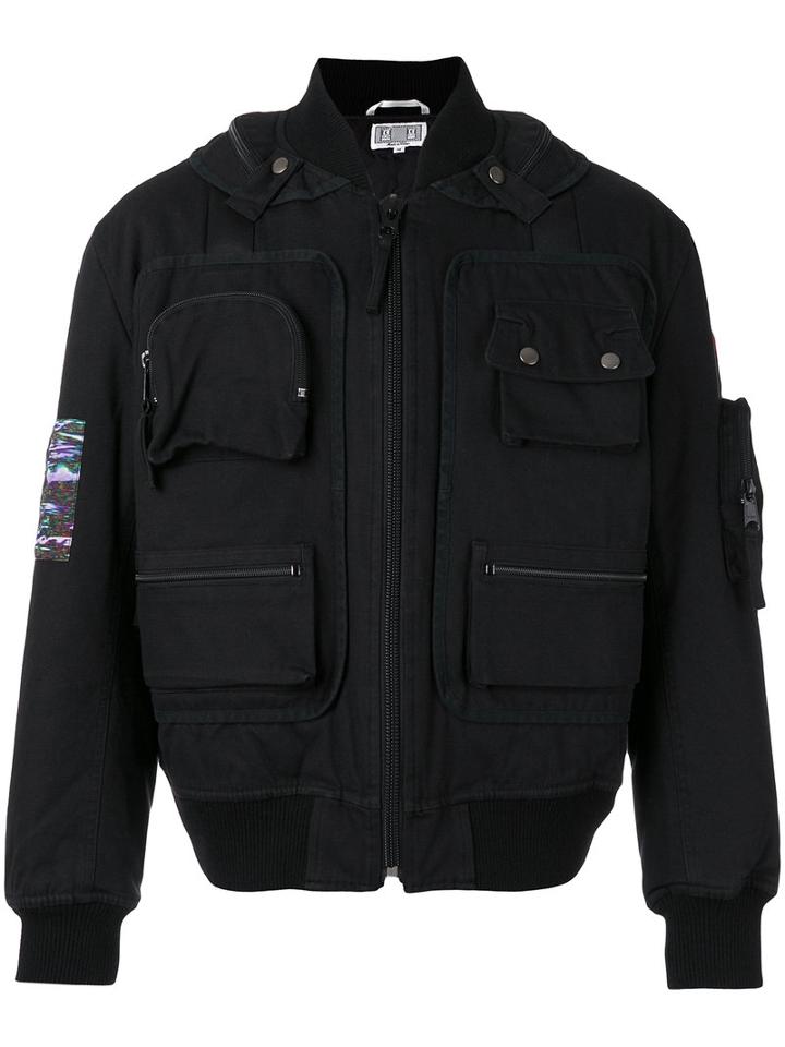 Cav Empt Utility Bomber Jacket, Adult Unisex, Size: Medium, Black, Cotton/nylon/polyester/polyurethane