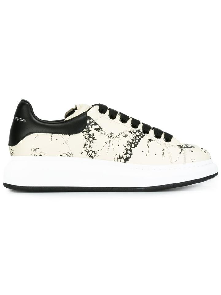 Alexander Mcqueen Extended Sole Moth Print Sneakers