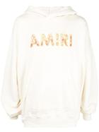 Amiri Logo Drop Shoulder Hoodie - White