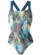 Lygia & Nanny Abstract Print Swimsuit, Women's, Size: 46, Purple, Polyamide/spandex/elastane