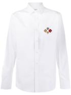 Alexander Mcqueen Embellished Badge Shirt - White