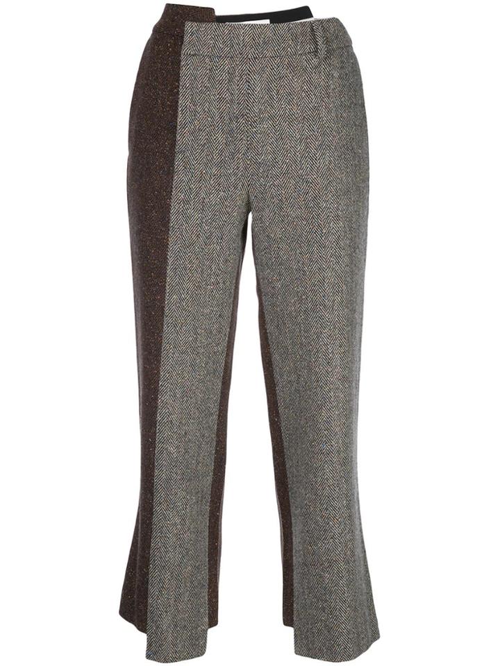 Monse Deconstructed Slim-fit Trousers - Grey