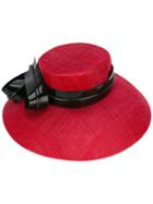 Philip Treacy - Bow Strap Hat - Women - Straw - One Size, Red, Straw