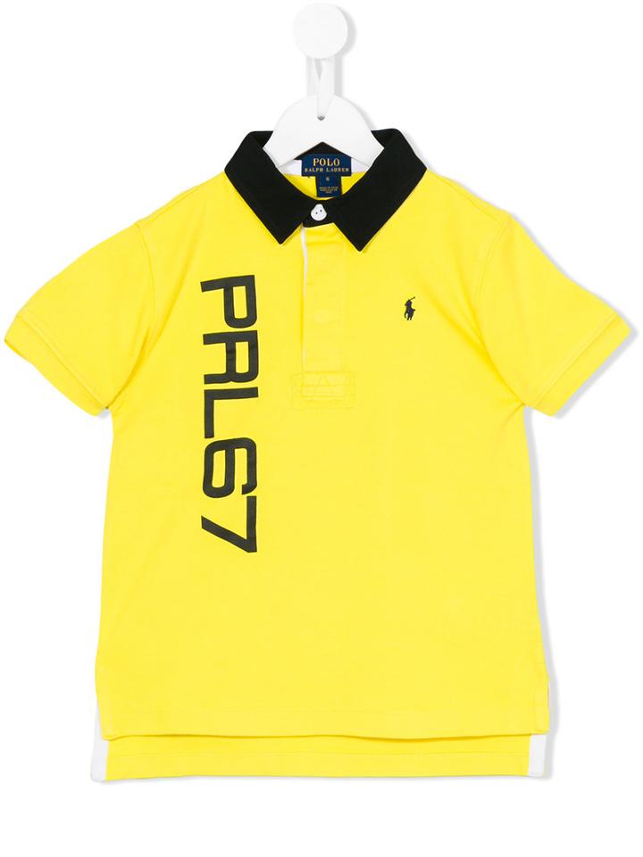 Polo Ralph Lauren - Contrast Collar Polo Shirt - Kids - Cotton - 3 Yrs, Yellow/orange