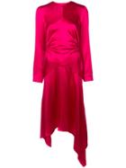 Matériel Asymmetric Midi Dress - Pink