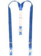 Albert Thurston - Patterned Braces - Men - Silk - One Size, Blue, Silk