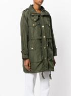 Michael Michael Kors - Metallic Button Coat - Women - Polyester - S, Green, Polyester