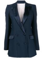 Hebe Studio Peaked Lapel Blazer - Blue