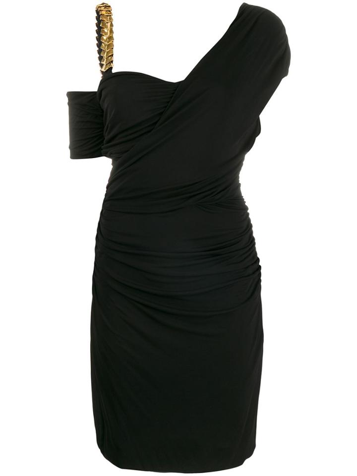 Roberto Cavalli Off-the-shoulder Mini Dress - Black