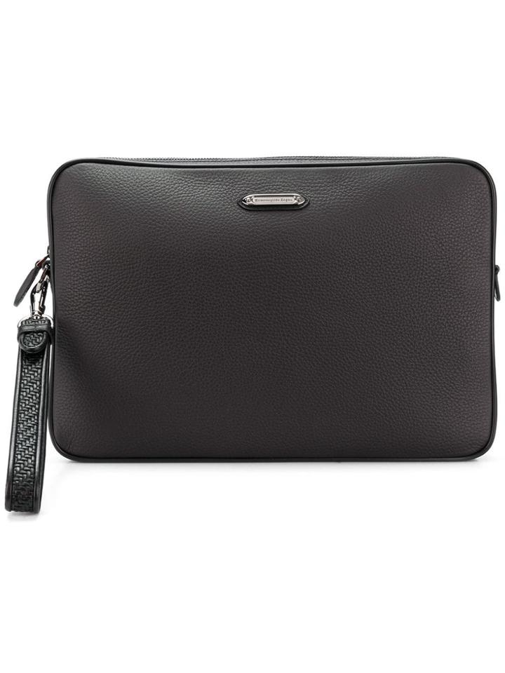 Ermenegildo Zegna A4 Portfolio Bag - Black