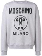 Moschino Double Question Mark Logo Sweatshirt - Grey